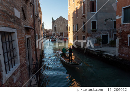Quiet Venetian Canal at Dawn 124206012