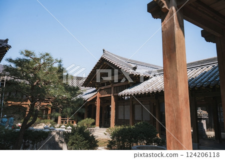 Ancient Korean Architectural Scenery 124206118