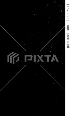 Freeze motion of dust particles flying , isolated on black background 124206941