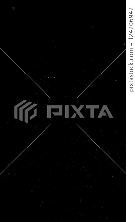 Freeze motion of dust particles flying , isolated on black background 124206942