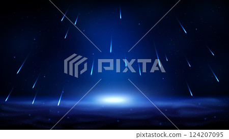 Fallen Blue Lines on Dark Blue Background, Vector Illustration Fallen Blue Lines on Dark Blue Background, Vector Illustration 124207095