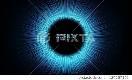 Abstract Cornea Ring Line of Light Background, Vector Illustration Abstract Cornea Ring Line of Light Background, Vector Illustration 124207101