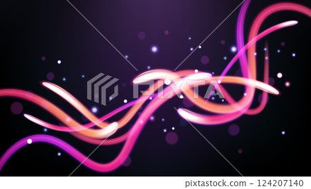 Colorful Light Trails, Long Time Exposure Motion Blur Effect, Vector Illustration Colorful Light Trails, Long Time Exposure Motion Blur Effect, Vector Illustration 124207140