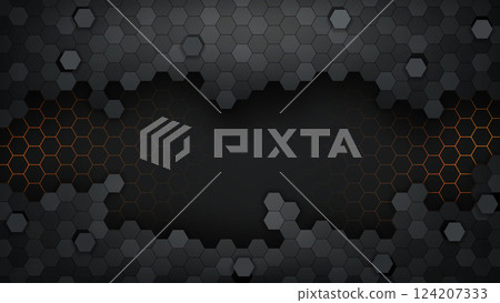 Luxury Hexagonal Background, Widescreen Wallpaper, Vector Illustration 124207333