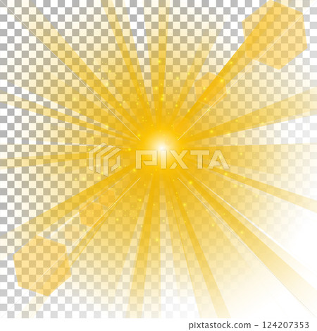 Yellow Shine with Lens Flare on White Transparent Pattern, PNG Ready, Vector Illustration Yellow Shine with Lens Flare on White Transparent Pattern, PNG Ready, Vector Illustration 124207353