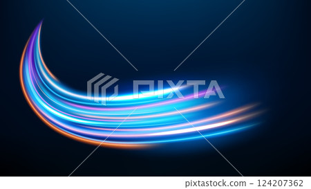 Light Motion Blur Effect, Vector Illustration 124207362