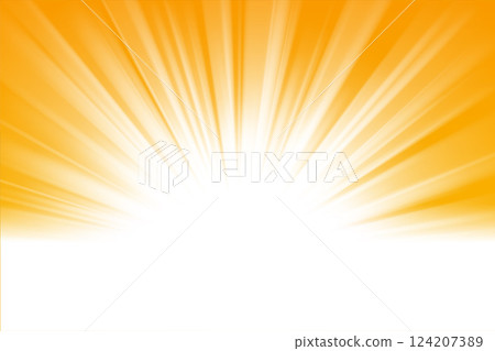 White Sun Light On Gold Background, Vector Illustration 124207389