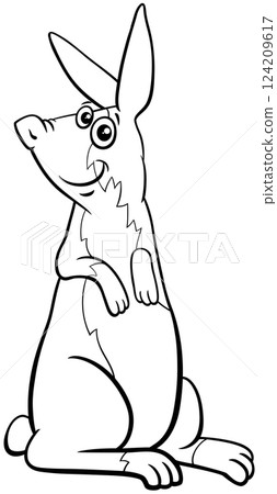 cartoon miniature rabbit comic character standing up coloring page cartoon miniature rabbit comic character standing up coloring page 124209617