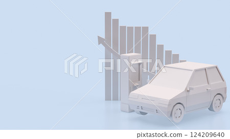 The EV station and car for Transport or Technology concept 3d Rendering. 124209640
