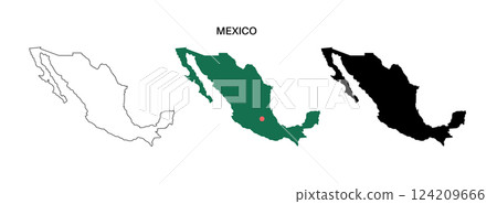 Mexico map poster 124209666