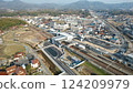 Nishitakaya new station building photographed from high altitude 124209979