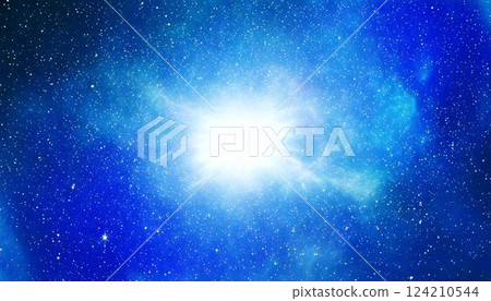 帶有銀河和耀眼太陽的太空背景插圖 帶有銀河和耀眼太陽的太空背景插圖 124210544