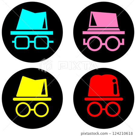 Icons for protecting personal information and taking safe security measures Icons for protecting personal information and taking safe security measures 124210618