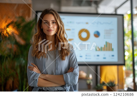 Business presentation insights office professional image modern environment engaging viewpoint empowering concept 124210686
