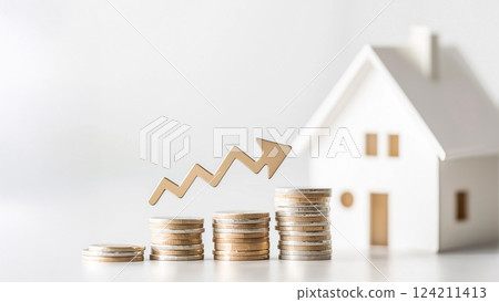 房地產投資成長和房地產價格上漲的形象 124211413