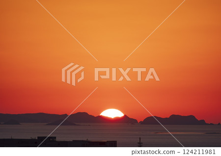 Sunset over the ocean beyond the Kerama Islands Sunset over the ocean beyond the Kerama Islands 124211981
