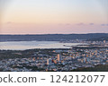 Morning scenery with a view of Nakagusuku Bay, Okinawa Prefecture 124212077