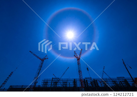 建築工地上方出現一圈光環 124212721