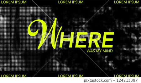 Art background with pop design and funky elements. Retro halftone poster featuring young woman in a modern, crazy, urban style 124213397