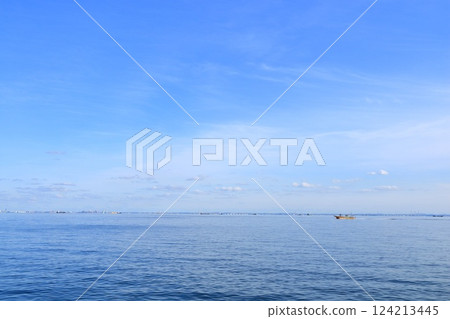 從千葉縣浦安市浦安市綜合公園眺望東京灣 從千葉縣浦安市浦安市綜合公園眺望東京灣 124213445