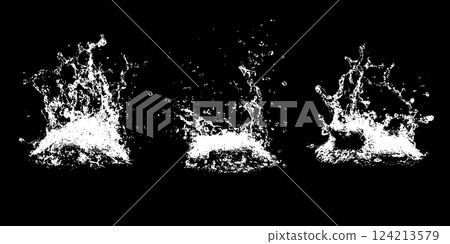 Rippling droplets burst into the air as water strikes a surface, creating mesmerizing forms and splashes. This captivating moment highlights the beauty of fluid dynamics. Rippling droplets burst into the air as water strikes a surface, creating mesmerizing forms and splashes. This captivating moment highlights the beauty of fluid dynamics. 124213579