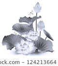 蓮花和蜻蜓 124213664