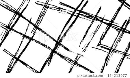 A dynamic abstract pattern featuring bold black lines crossing over a white background, creating a sense of movement and texture. A dynamic abstract pattern featuring bold black lines crossing over a white background, creating a sense of movement and texture. 124213977