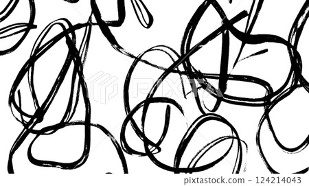 An abstract composition featuring bold black lines and shapes on a white background, creating a dynamic and energetic visual effect. An abstract composition featuring bold black lines and shapes on a white background, creating a dynamic and energetic visual effect. 124214043