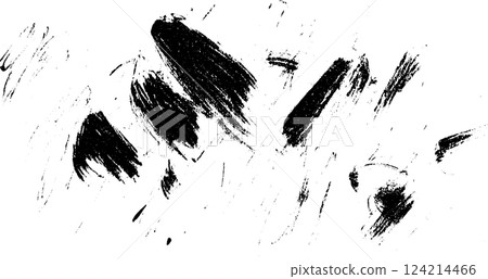 An abstract composition featuring bold black brush strokes on a white background, creating a dynamic and expressive visual effect. An abstract composition featuring bold black brush strokes on a white background, creating a dynamic and expressive visual effect. 124214466