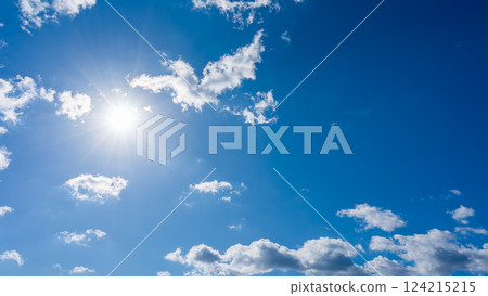 Sunny blue sky and white clouds Sunny blue sky and white clouds 124215215