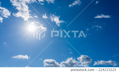 Sunny blue sky and white clouds Sunny blue sky and white clouds 124215225