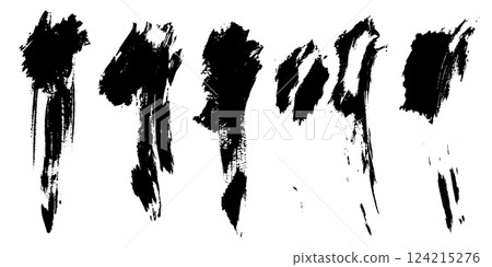Vibrant black brushstrokes dance across a textured canvas, showcasing the energetic movement and emotional depth within abstract art. Each stroke tells a unique story of creativity. Vibrant black brushstrokes dance across a textured canvas, showcasing the energetic movement and emotional depth within abstract art. Each stroke tells a unique story of creativity. 124215276