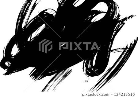 An abstract black and white illustration featuring dynamic brush strokes and shapes, resembling movement or speed. An abstract black and white illustration featuring dynamic brush strokes and shapes, resembling movement or speed. 124215510