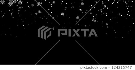 Vector winter background featuring snowflake pattern. White snow Top Falling Gradient over night sky with transparent effect and abstract overlay Vector winter background featuring snowflake pattern. White snow Top Falling Gradient over night sky with transparent effect and abstract overlay 124215747