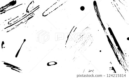 A textured background featuring abstract black brush strokes on a white canvas, creating a dynamic and artistic effect. A textured background featuring abstract black brush strokes on a white canvas, creating a dynamic and artistic effect. 124215814