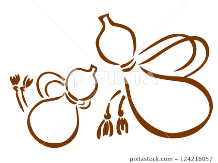Gourd hand-drawn 124216057