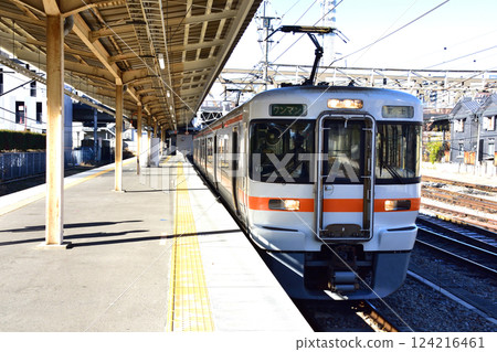 從 JR 東海身延線甲府站至國茂站的車窗看到的風景(2022 年 12 月) 從 JR 東海身延線甲府站至國茂站的車窗看到的風景(2022 年 12 月) 124216461