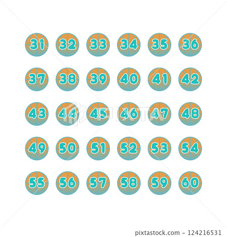 籃球號碼標籤31-60 124216531