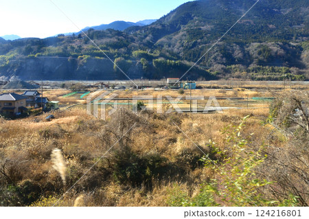 從 JR 東海身延線波高島站至身延站的車窗所看到的風景（2022 年 12 月） 124216801