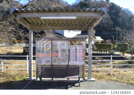 View from the train window on JR Central's Minobu Line from Namitakashima Station to Minobu Station (December 2022) 124216803