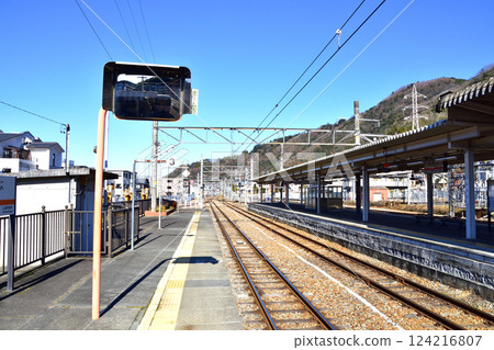 View from the train window on JR Central's Minobu Line from Namitakashima Station to Minobu Station (December 2022) 124216807