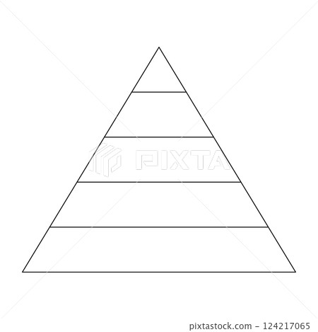 五層層次金字塔模板向量插圖 124217065