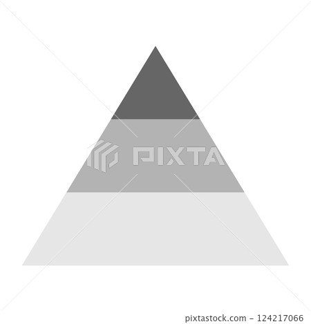 三層層次金字塔模板向量插圖 124217066