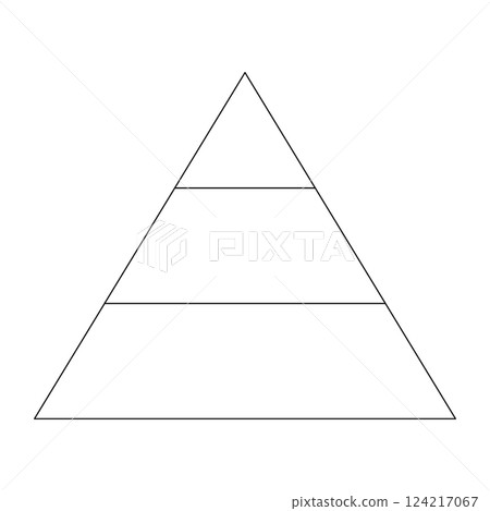 三層層次金字塔模板向量插圖 124217067