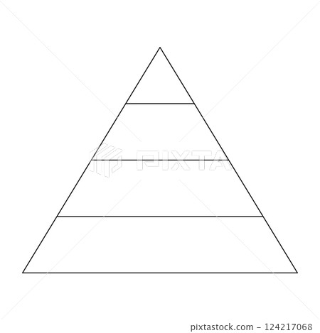 Four-tiered hierarchical pyramid template vector illustration 124217068