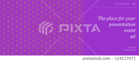 Abstract geometric lines pattern. Conceptual banner design. Vintage mosaic. 124217071