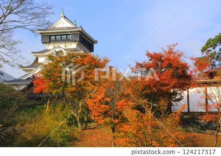 Kokura Castle Gardens in Autumn 124217317