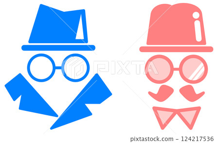 Illustration of a spy investigating personal information and top secret missions 124217536