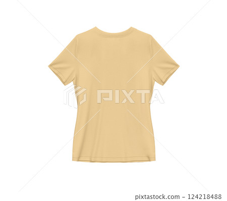 Yellow Haze blank tee shirt waist wear, women template mockup back view Yellow Haze blank tee shirt waist wear, women template mockup back view 124218488