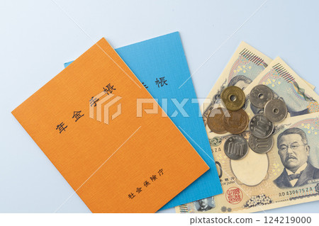 Pension book and coins - missing pension 124219000